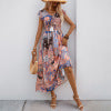 European and American retro style personalized sleeveless dress