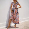 European and American retro style personalized sleeveless dress