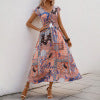 European and American retro style personalized sleeveless dress